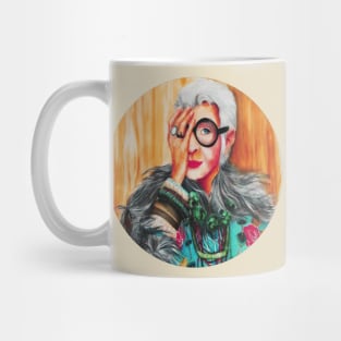 Vintage iris apfel one eye Mug